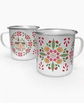 Lori Holt Home Town Holiday Enamel Tin Mug